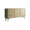 Meubella - Dressoir Essence - Groen - Licht eiken - 158 cm