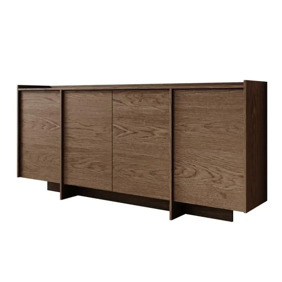 Dressoirs-Meubella - Dressoir Jaxon - Donker eiken - 200 cm
