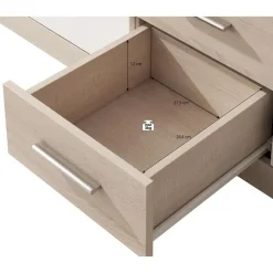 Meubella - Dressoir Lavina - Old wood - Antraciet - 190 cm