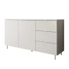 Meubella - Dressoir Malvare - Wit - 150 cm - Met lades