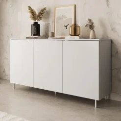 Meubella - Dressoir Malvare - Wit - 150 cm