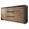 Meubella - Dressoir Monaco - Eiken - Grijs - 140 cm