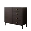 Dressoirs-Meubella - Dressoir Norment - Zwart - 100 cm