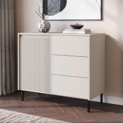 Meubella - Dressoir Orvana - Beige - 103 cm
