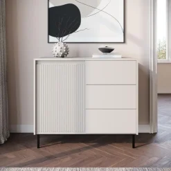 Meubella - Dressoir Orvana - Beige - 103 cm