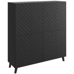 Dressoirs-Meubella - Dressoir Pulse - Zwart - 120 cm