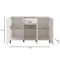 Meubella - Dressoir Vidor - Beige - 138 cm - 1 lade