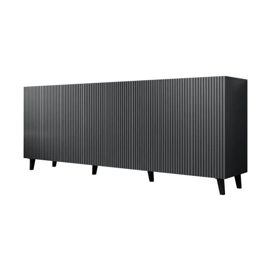 Dressoirs-Meubella - Dressoir Vintar - Antraciet - 200 cm