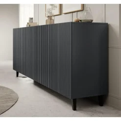 Dressoirs-Meubella - Dressoir Vintar - Antraciet - 200 cm