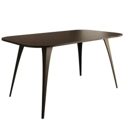 Meubella - Eetkamertafel Flix - Zwart - 160 cm - Uitschuifbaar