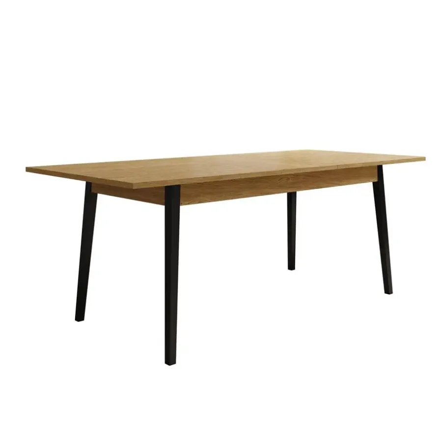 Rechthoekige Eettafels|Industriële Eettafels-Meubella - Eetkamertafel Monor - Eiken - 200 cm - Uitschuifbaar