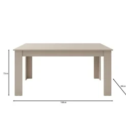 Rechthoekige Eettafels|Houten Eettafels-Meubella - Eetkamertafel Uverta - Beige - 220 cm - Uitschuifbaar