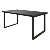 Rechthoekige Eettafels|Industriële Eettafels-Meubella - Eetkamertafel Vince - Zwart eiken - 180 cm