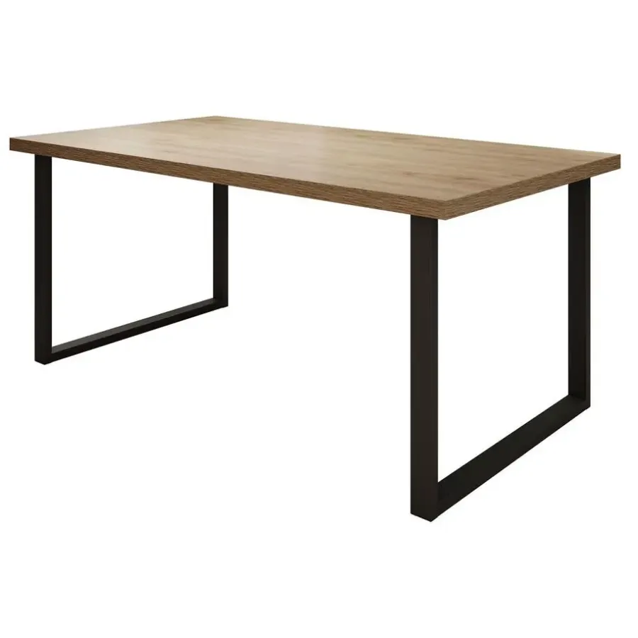 Rechthoekige Eettafels|Industriële Eettafels-Meubella - Eetkamertafel Vince - Eiken - 180 cm