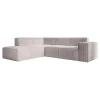Meubella - Hoekbank Monet - Beige - Fluffy ribstof - Links