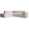 Meubella - Hoekbank Monet - Beige - Ribstof - Links