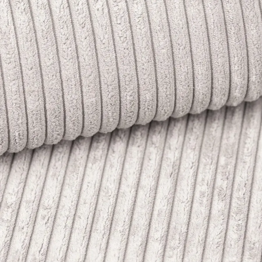 Meubella - Hoekbank Monet - Beige - Ribstof - Links