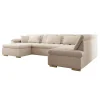 Hoekbanken-Meubella - Hoekbank Nicoreta - Beige - Teddy Boucle - Links