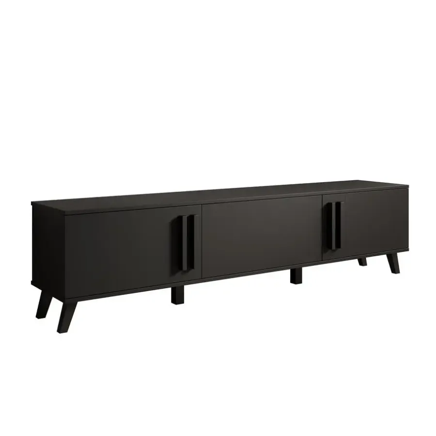 Tv Meubels-Meubella - Hydra - TV-Meubel - Zwart - 180 cm