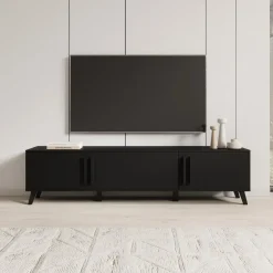 Tv Meubels-Meubella - Hydra - TV-Meubel - Zwart - 180 cm