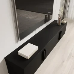 Tv Meubels-Meubella - Hydra - TV-Meubel - Zwart - 180 cm