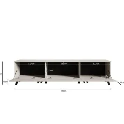 Tv Meubels-Meubella - Hydra - TV-Meubel - Zwart - 180 cm