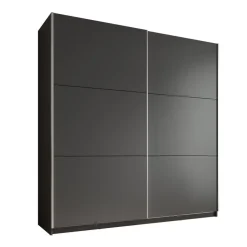 Schuifdeurkasten-Meubella - Kledingkast Azrael - Grijs - 200 cm
