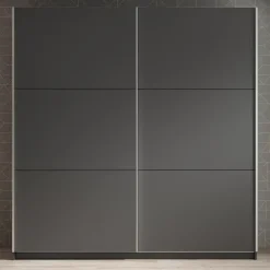 Schuifdeurkasten-Meubella - Kledingkast Azrael - Grijs - 200 cm
