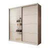 Schuifdeurkasten-Meubella - Kledingkast Azul - Beige - 205 cm - Met spiegel