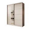 Meubella - Kledingkast Azul - Beige - 180 cm - Met spiegel