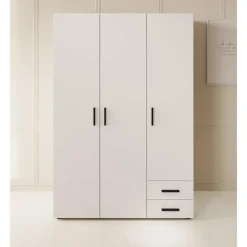 Kledingkasten|Kledingkasten-Meubella - Kledingkast Bellini - Wit - 120 cm