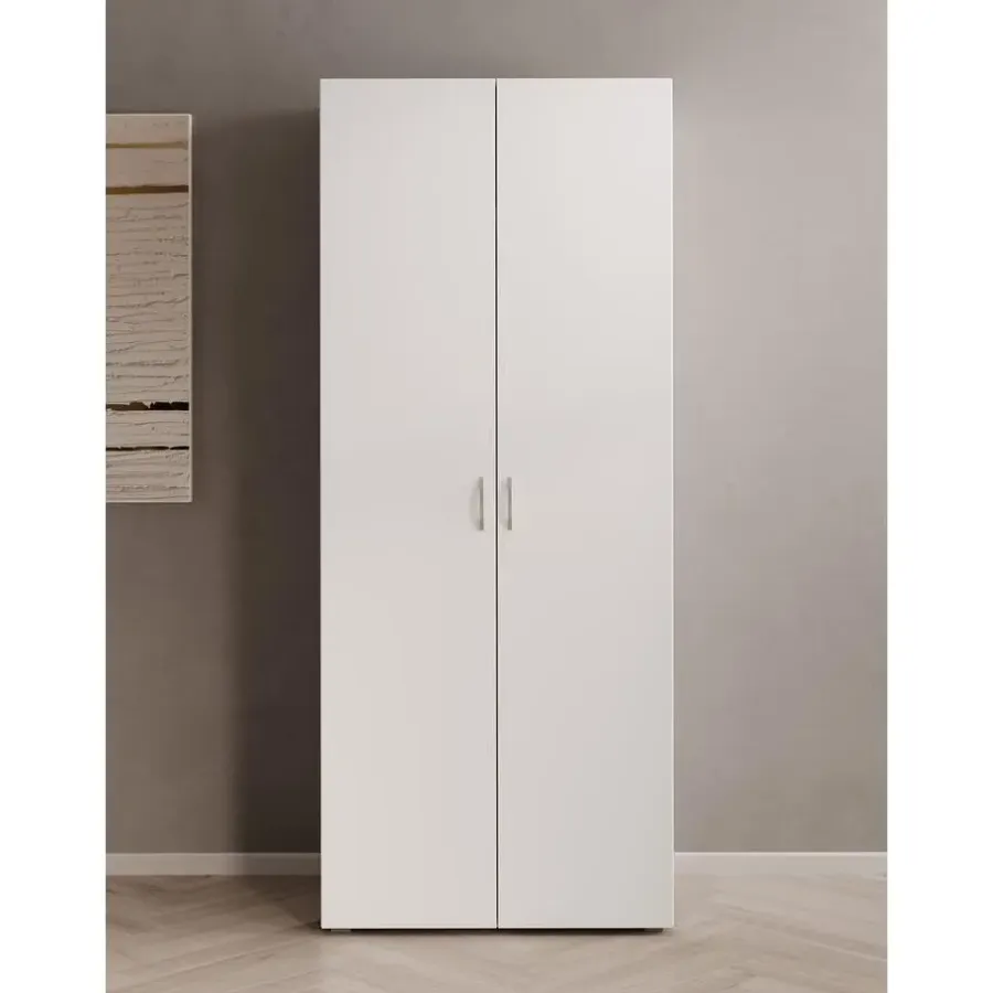 Kledingkasten|Kledingkasten-Meubella - Kledingkast Bernd - Wit - 74 cm