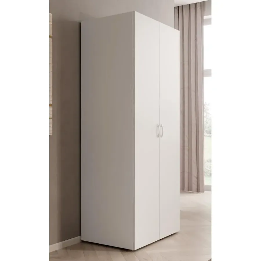 Kledingkasten|Kledingkasten-Meubella - Kledingkast Bernd - Wit - 74 cm