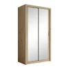 Meubella - Kledingkast Blake - Eiken - 120 cm - Met spiegel