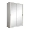 Schuifdeurkasten-Meubella - Kledingkast Blake - Wit - 150 cm - Met spiegel