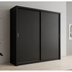 Meubella - Kledingkast Blake - Mat Zwart - 220 cm