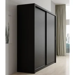 Meubella - Kledingkast Blake - Mat Zwart - 220 cm
