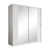 Meubella - Kledingkast Blake - Wit - 200 cm - Met spiegel