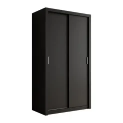 Schuifdeurkasten-Meubella - Kledingkast Blake - Mat Zwart - 120 cm