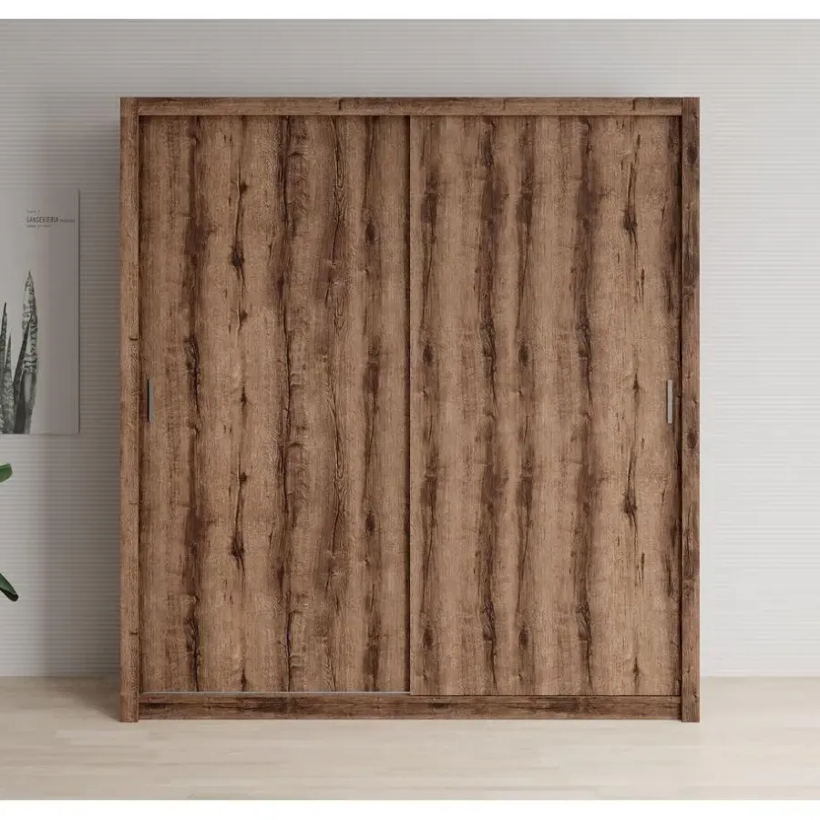 Meubella - Kledingkast Blake - Donker eiken - 200 cm