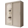 Meubella - Kledingkast Bodhi - Beige - 150 cm - Met spiegel