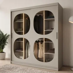 Meubella - Kledingkast Bravanti - Beige - 180 cm