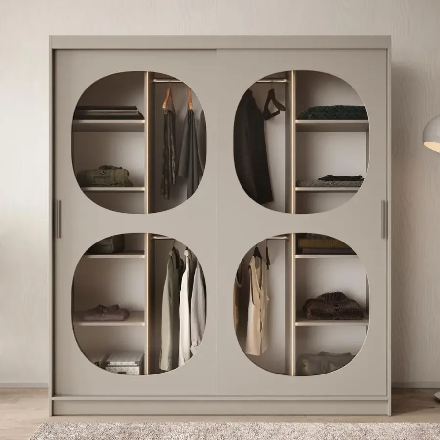 Meubella - Kledingkast Bravanti - Beige - 180 cm