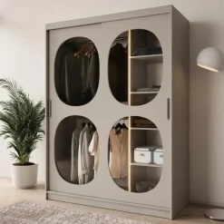 Meubella - Kledingkast Bravanti - Beige - 150 cm