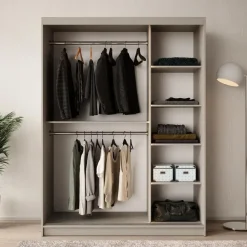 Meubella - Kledingkast Bravanti - Beige - 150 cm