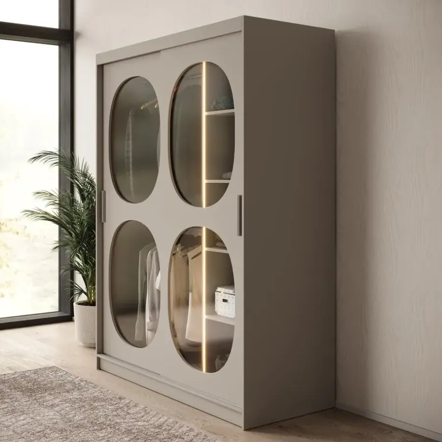 Meubella - Kledingkast Bravanti - Beige - 150 cm