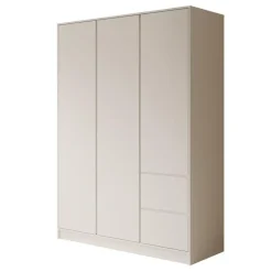 Draaideurkasten-Meubella - Kledingkast Brett - Wit - 147 cm
