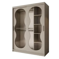 Schuifdeurkasten-Meubella - Kledingkast Bunaro - Beige - 150 cm
