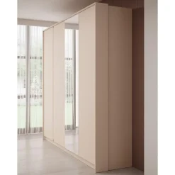 Schuifdeurkasten-Meubella - Kledingkast Desert - Beige - 220 cm - Met spiegel
