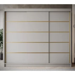 Schuifdeurkasten-Meubella - Kledingkast Eagle - Beige - 250 cm